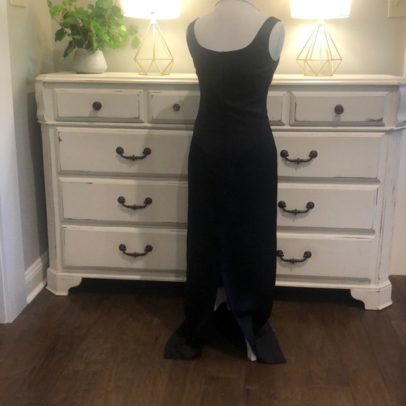 Alex Evenings Formal Elegant Black with slit Maxi Dress - Picture 5 of 7